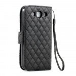 Wholesale Galaxy S3 /i9300 Square Wallet Flip Leather Case with Strap and Stand (Black)